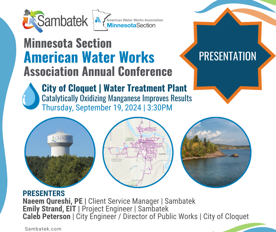 Sambatek to Present at MN AWWA Conference on Innovative Water Treatment Research